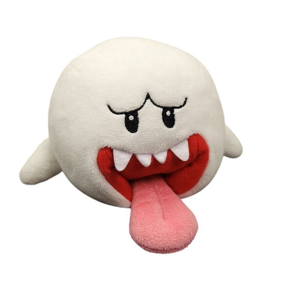 Super Mario Bros Nintendo Boo Ghost 5” Plush Stuffed Toy Collectible EUC - Picture 1 of 7